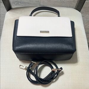 Kate Spade Black and Cream Satchel